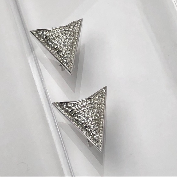 RARE VTG 80s CHRISTIAN DIOR ARROW HEAD EARRINGS - Picture 10 of 14